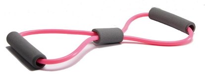 LIVEUP soft expander, ósemka, poziom trudności Light – różowy, 1 szt.