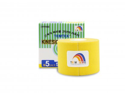 Kinesiotaśma TEMTEX Classic - 5cmx5m - żółta