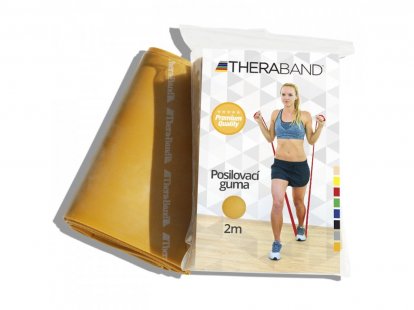 THERA-BAND Guma do ćwiczeń, 2 m, złota, opór maksymalnie mocny