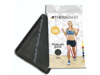 THERA-BAND guma do ćwiczeń 2 m, czarna, opór wyjątkowo mocny
