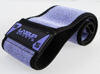 LIVEUP HIP BAND Pas oporowy/ guma do ćwiczeń, rozmiar S, 32cm – fioletowo–czarny